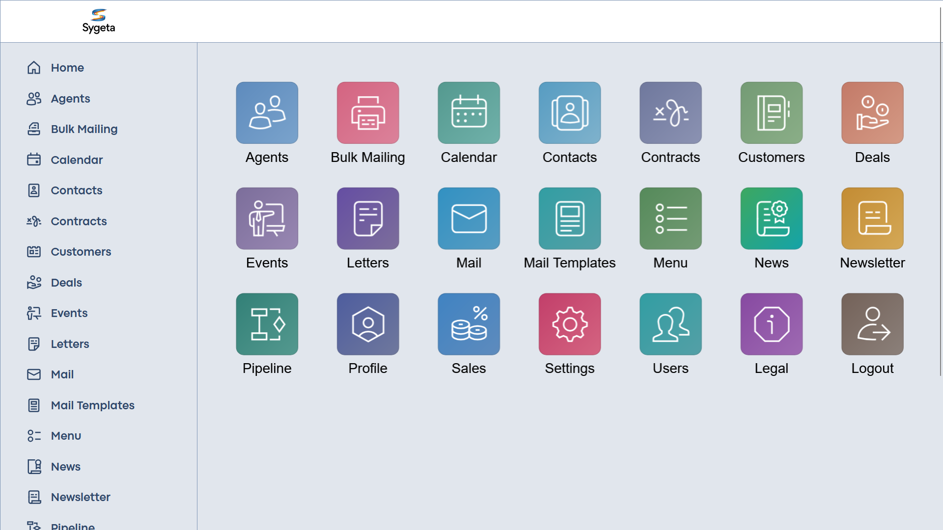 Sygeta CRM Screenshot